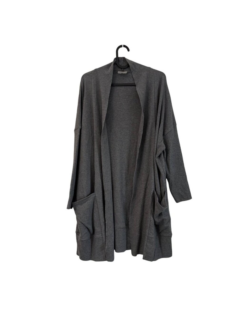 Pact Heather Gray Open Pockets Lounge Organic Cotton Cardigan Sweater XSmall